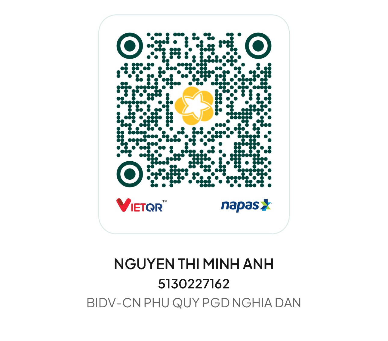 QR Code Minh Anh