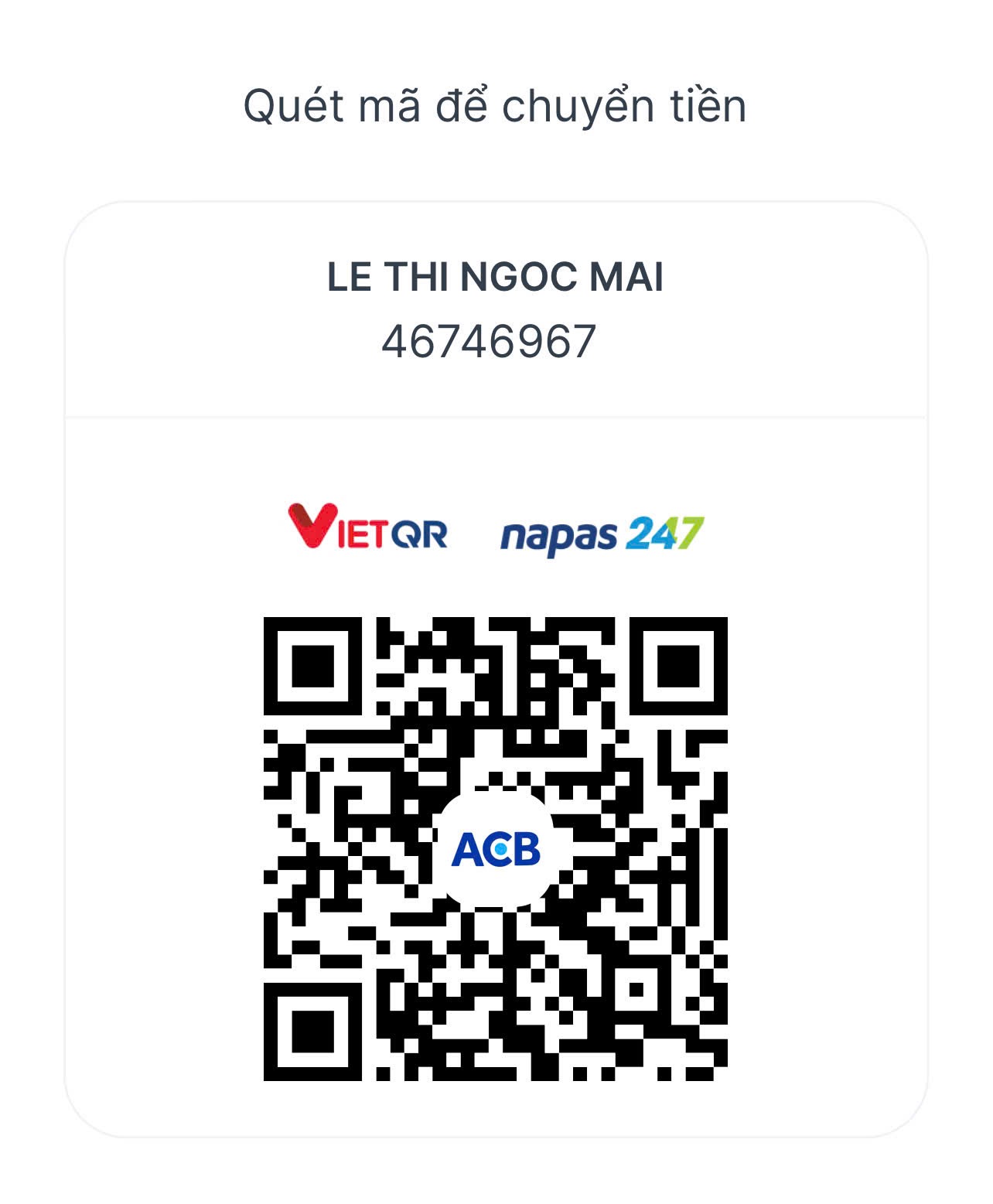 QR Code Ngọc Mai